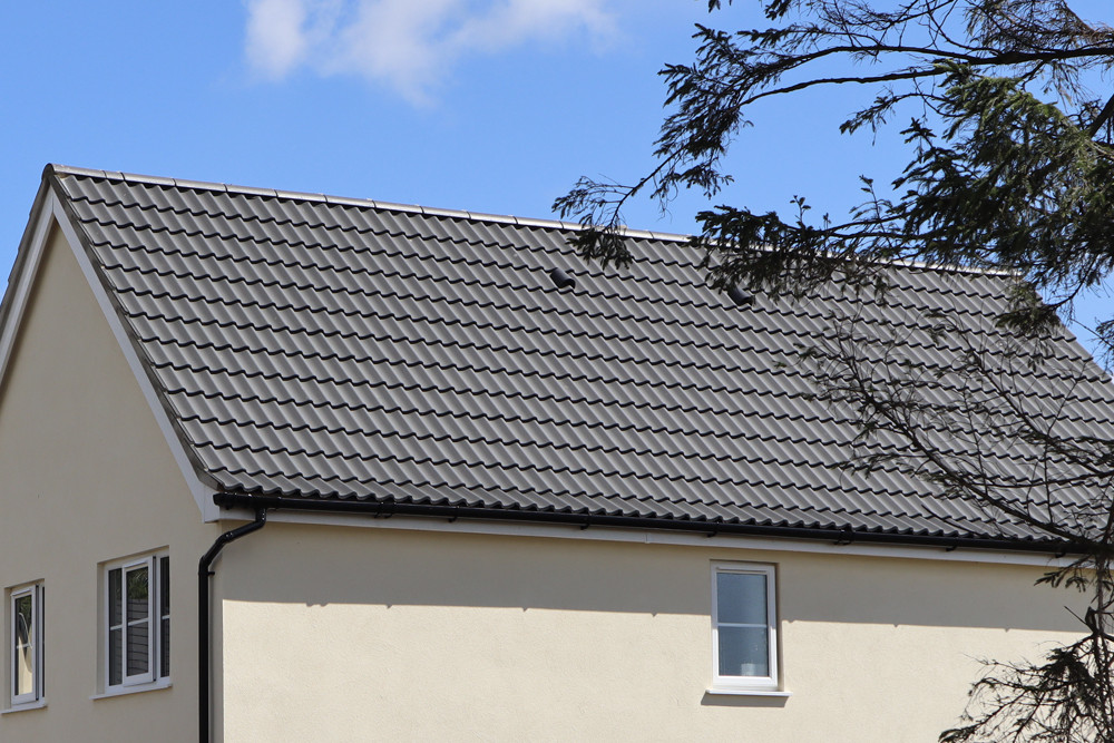 Double Pantile Concrete finished in Onyx Black